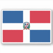 Dominicaanse Republiek - vlaggen - ticker Sticker (Voorkant)