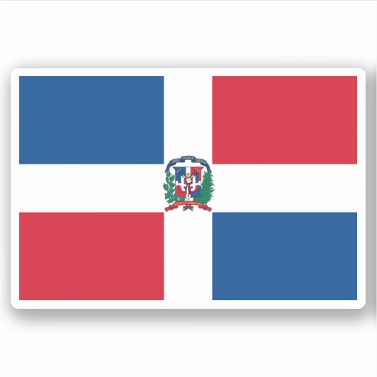 Dominicaanse Republiek - vlaggen - ticker Sticker (Voorkant)