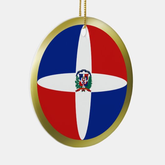 Dominicaanse Republiek - Vlaggenornament Keramisch Ornament (Rechts)