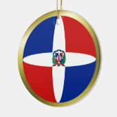 Dominicaanse Republiek - Vlaggenornament Keramisch Ornament (Links)