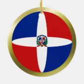 Dominicaanse Republiek - Vlaggenornament Keramisch Ornament (Achterkant)