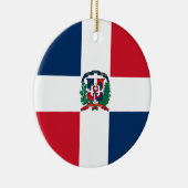 Dominicaanse Republiek - Vlaggenornament Keramisch Ornament (Rechts)