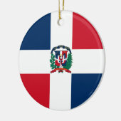Dominicaanse Republiek - Vlaggenornament Keramisch Ornament (Links)