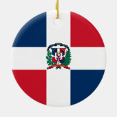 Dominicaanse Republiek - Vlaggenornament Keramisch Ornament (Achterkant)