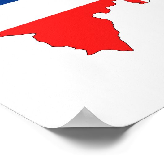 dominicaanse republiek : vlaggestekte poster (Hoek)