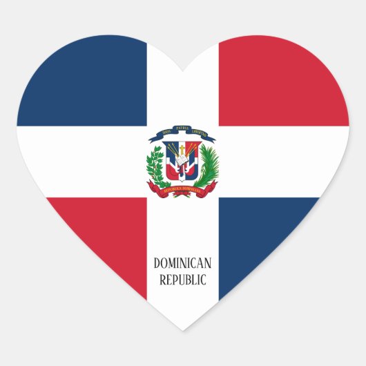Dominicaanse Republiek - vlagpatriottisch Hart Sticker (Voorkant)