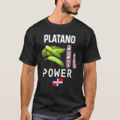 Dominicaanse Republiek Voedsel Platano T-shirt (Voorkant)