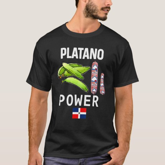 Dominicaanse Republiek Voedsel Platano T-shirt (Voorkant)