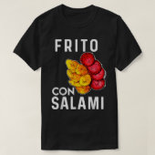 Dominicaanse Republiek Voedsel van Frito Con Salam T-shirt (Design voorkant)