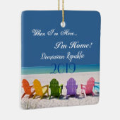 Dominicaanse Republiek wanneer ik hier ben thuis . Keramisch Ornament (Rechts)