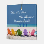 Dominicaanse Republiek wanneer ik hier ben thuis . Keramisch Ornament (Links)