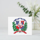 Dominicaanse Republiek Wapenmunt Briefkaart (Staand voorkant)