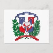 Dominicaanse Republiek Wapenmunt Briefkaart (Voorkant)