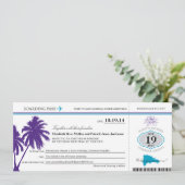 Dominicaanse Republiek : Wedding Boarding Pass Kaart (Staand voorkant)