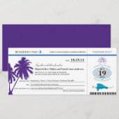 Dominicaanse Republiek : Wedding Boarding Pass Kaart (Voorkant / Achterkant)