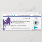 Dominicaanse Republiek : Wedding Boarding Pass Kaart (Voorkant)