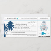 Dominicaanse Republiek : Wedding Boarding Pass Kaart (Voorkant)