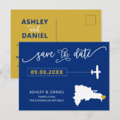 Dominicaanse Republiek Wedding Save the Date Kaart (Voorkant / Achterkant)