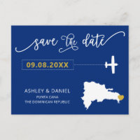Dominicaanse Republiek Wedding Save the Date Kaart