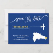 Dominicaanse Republiek Wedding Save the Date Kaart Magnetische Uitnodiging (Voorkant)
