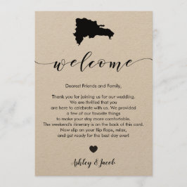 Dominicaanse Republiek Wedding Welkom Route Kaart