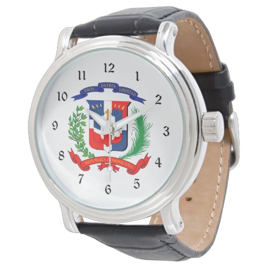 Dominicaanse Republiek - Zegel - vlag - symbool T- Horloge (Gekanteld)