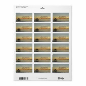 Dominicaanse Strand Sunset 1 Adresetiketten Etiket (Full Sheet)