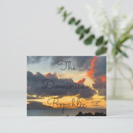 Dominicaanse Sunset Briefkaart (Staand voorkant)