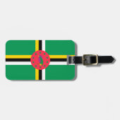 Dominicaanse vlag bagagelabel (Voorkant horizontaal)