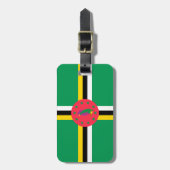Dominicaanse vlag bagagelabel (Voorkant verticaal)