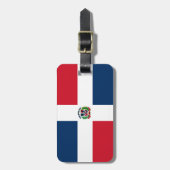 Dominicaanse vlag bagagelabel (Voorkant verticaal)