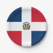 Dominicaanse vlag borden, partij, Dominicaanse Rep Papieren Bordje (Voorkant)