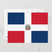 Dominicaanse vlag briefkaart (Voorkant / Achterkant)