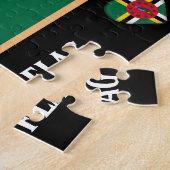 Dominicaanse vlag & Dominicaans land / Dominica Legpuzzel (Zijkant)