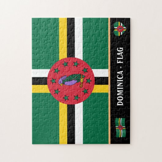 Dominicaanse vlag & Dominicaans land / Dominica Legpuzzel (Verticaal)