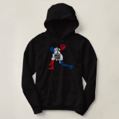 Dominicaanse vlag — Dominicaanse Republiek Bas Hoodie (Design voorkant)