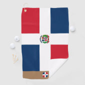 Dominicaanse vlag en Dominicaanse monogrammen/golf Golfhanddoek (Insitu)