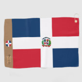 Dominicaanse vlag en Dominicaanse monogrammen/golf Golfhanddoek (Horizontaal)