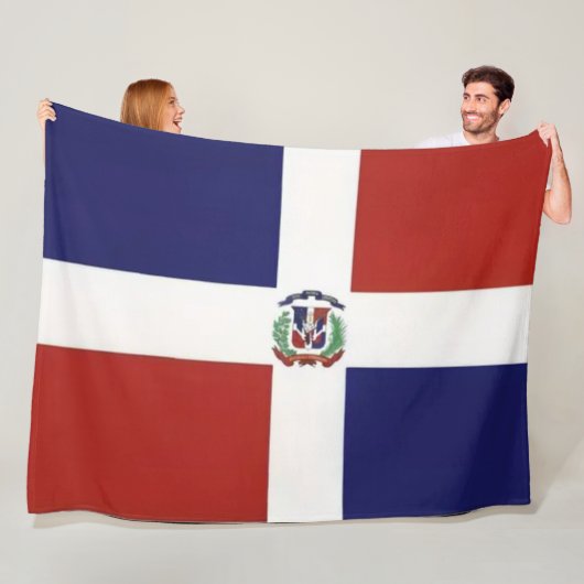 DOMINICAANSE VLAG FLEECE DEKEN (In situ)
