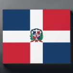 Dominicaanse vlag fotoplaat<br><div class="desc">Dominicaanse vlag. Grote vlag van Dominica</div>