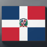 Dominicaanse vlag fotoplaat<br><div class="desc">Dominicaanse vlag. Grote vlag van Dominica</div>