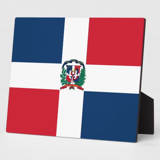 Dominicaanse vlag fotoplaat (Zijkant)