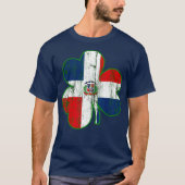 Dominicaanse vlag Irish Shamrock St Patricks Day T-shirt (Voorkant)