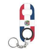 Dominicaanse vlag mini flessenopener (Voorkant)