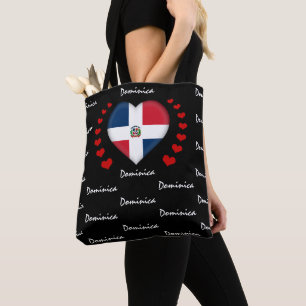 Dominicaanse vlag, mode van het hart en de Dominic Tote Bag
