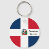 Dominicaanse vlag, patriotten van de Dominicaanse  Sleutelhanger (Voorkant)