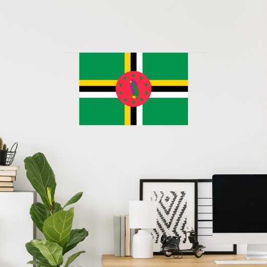 Dominicaanse vlag poster (Thuiskantoor)