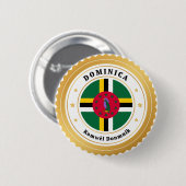 Dominicaanse vlag ronde button 5,7 cm (Voorkant /achterkant)