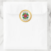 Dominicaanse vlag ronde sticker (Tas)