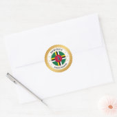 Dominicaanse vlag ronde sticker (Envelop)